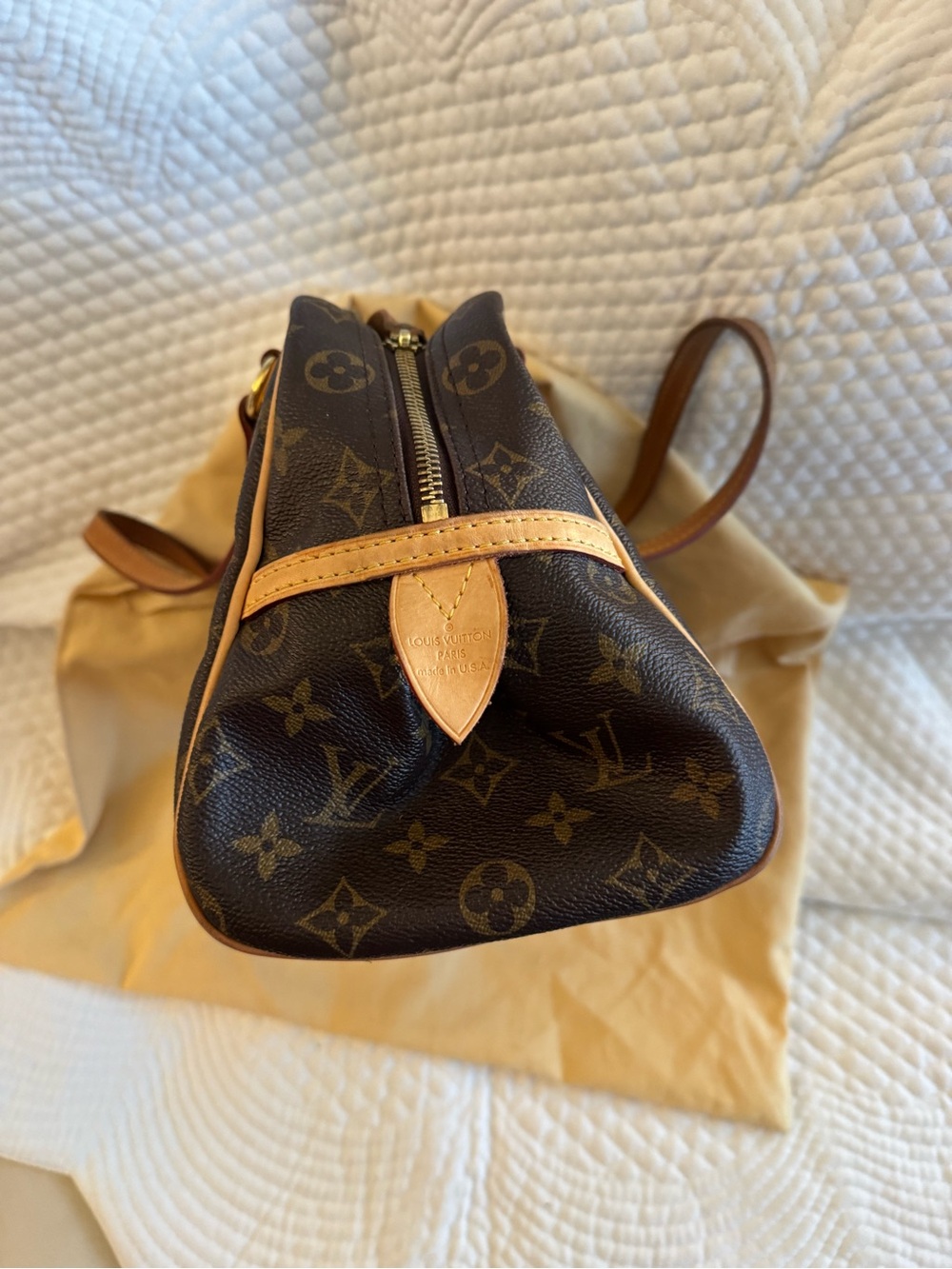 Louis Vuitton Monogram Canvas Top-Handle Satchel in Brown and Tan - Picture 5 of 11